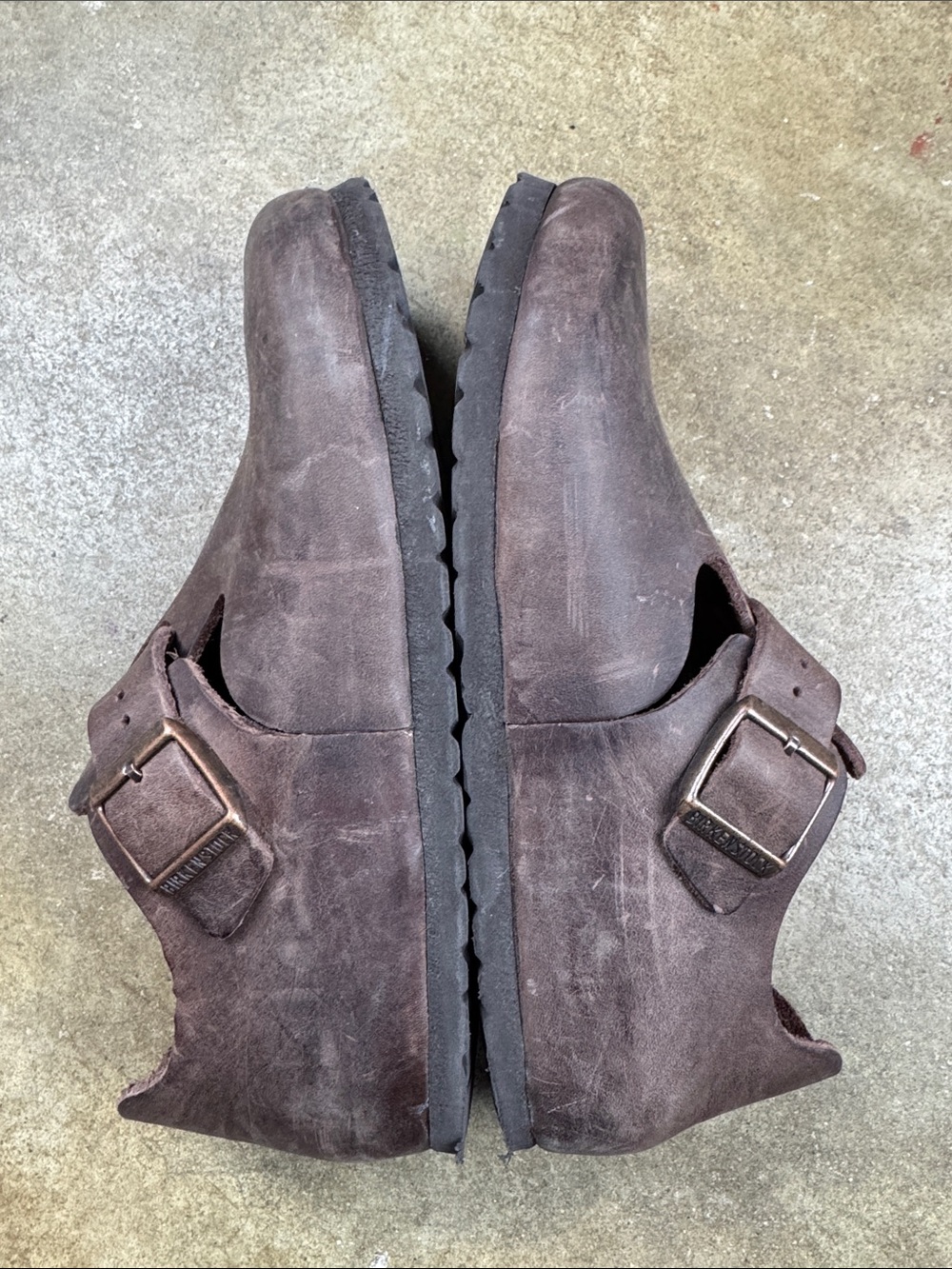 Birkenstock London Brown oiled  Slip-On Clog  shoe with Buckle
Size: 38 - Picture 3 of 11